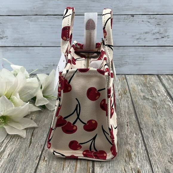 Coach Cargo Tote Bag 20 With Cherry Print Crossbody Bag Purse - Picture 4 of 9